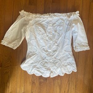 Gretty Zueger White Off the Shoulder Blouse